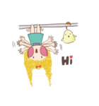 girl and her chick（個別スタンプ：1）