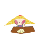 girl and her chick（個別スタンプ：9）