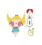 girl and her chick（個別スタンプ：17）