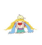 girl and her chick（個別スタンプ：21）