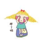 girl and her chick（個別スタンプ：32）