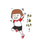 White socks with slippers.（個別スタンプ：1）