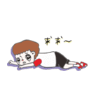 White socks with slippers.（個別スタンプ：5）