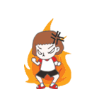 White socks with slippers.（個別スタンプ：34）