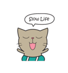Easy Brown Cat（個別スタンプ：22）