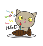 Easy Brown Cat（個別スタンプ：25）