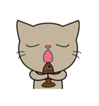 Easy Brown Cat（個別スタンプ：28）