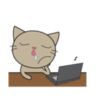 Easy Brown Cat（個別スタンプ：33）