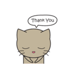 Easy Brown Cat（個別スタンプ：35）