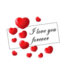 heart shape and flower greeting card（個別スタンプ：6）