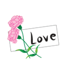heart shape and flower greeting card（個別スタンプ：21）