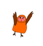 ラクガキあにまるず ふくろう（個別スタンプ：6）