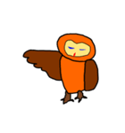 ラクガキあにまるず ふくろう（個別スタンプ：9）