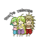 Happy 3 Leafs (Eng)（個別スタンプ：1）