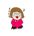 wear glasses girl（個別スタンプ：4）