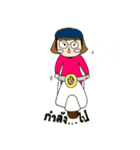 wear glasses girl（個別スタンプ：6）