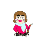 wear glasses girl（個別スタンプ：14）