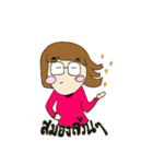 wear glasses girl（個別スタンプ：27）