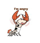 Funny Crayfish (english version)（個別スタンプ：7）