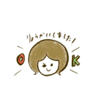 シンプルゆるかお（個別スタンプ：3）