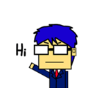 Square face kung（個別スタンプ：3）