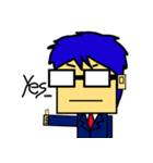 Square face kung（個別スタンプ：8）