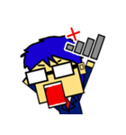 Square face kung（個別スタンプ：17）