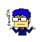 Square face kung（個別スタンプ：23）