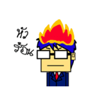 Square face kung（個別スタンプ：24）