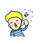 Two brother＆yellow pet（個別スタンプ：16）
