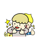 Two brother＆yellow pet（個別スタンプ：18）