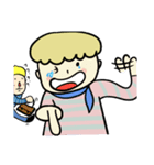 Two brother＆yellow pet（個別スタンプ：22）