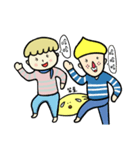 Two brother＆yellow pet（個別スタンプ：38）