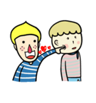 Two brother＆yellow pet（個別スタンプ：40）