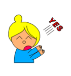 たまねぎヘアーの女の子（個別スタンプ：1）