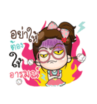 The glasses cute girl（個別スタンプ：8）