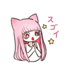 ピンクな猫耳少女2（個別スタンプ：4）