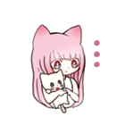 ピンクな猫耳少女2（個別スタンプ：16）