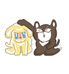 2 dog and the beautiful（個別スタンプ：2）