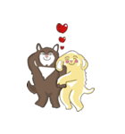 2 dog and the beautiful（個別スタンプ：35）