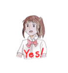 R's girl sticker（個別スタンプ：5）