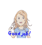 R's girl sticker（個別スタンプ：9）