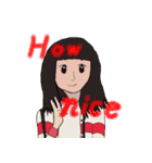R's girl sticker（個別スタンプ：14）