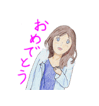 R's girl sticker（個別スタンプ：19）