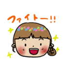 女の子（時々男の子）のあいさつスタンプ（個別スタンプ：11）