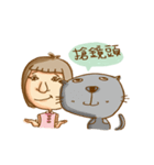 a little girl with cat-olio（個別スタンプ：5）