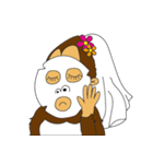 Orangutan bride ＆ Orangutan groom（個別スタンプ：11）