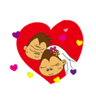 Orangutan bride ＆ Orangutan groom（個別スタンプ：13）