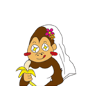 Orangutan bride ＆ Orangutan groom（個別スタンプ：22）