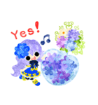 紫陽花と可愛い小人 2（個別スタンプ：1）